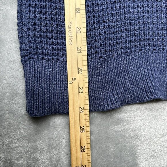 Osh Kosh Sweater Youth Size 14/14A Hoodie Cable Knit Navy Blue Buttons Pullover - Picture 13 of 13